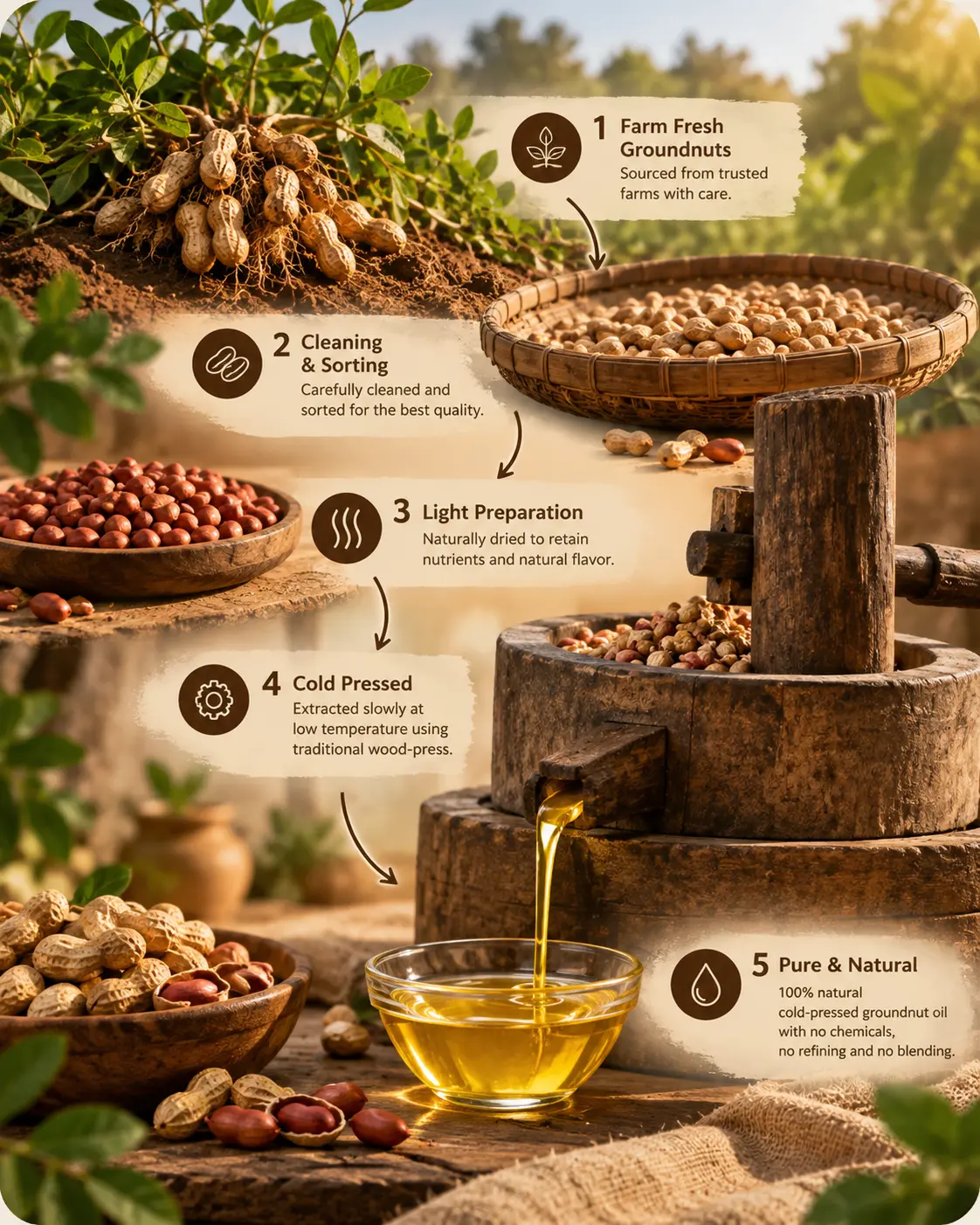 Root & Press groundnut oil